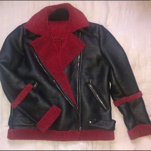 Sam Edelman Shearling Moto Coat